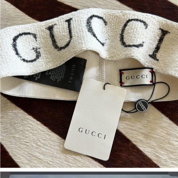 Nwt Gucci Cream Elastic Headband New never used excellent condition - Picture 1 of 11